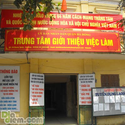 Địa chỉ trung tâm giới thiệu việc làm - 0383 934 184